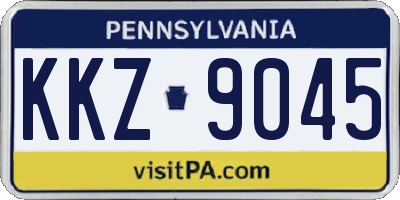 PA license plate KKZ9045