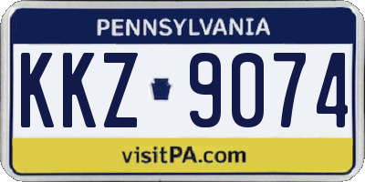 PA license plate KKZ9074