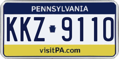 PA license plate KKZ9110