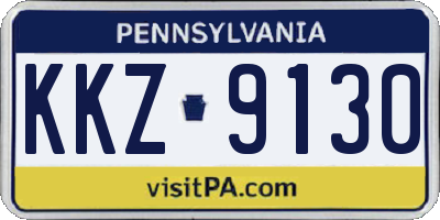 PA license plate KKZ9130