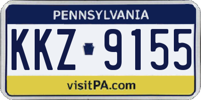 PA license plate KKZ9155