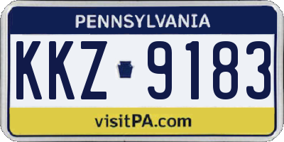 PA license plate KKZ9183