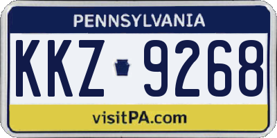 PA license plate KKZ9268