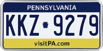 PA license plate KKZ9279
