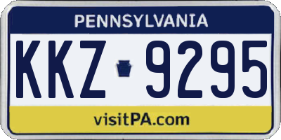 PA license plate KKZ9295