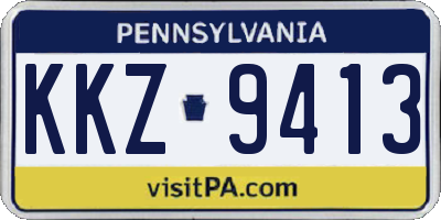 PA license plate KKZ9413