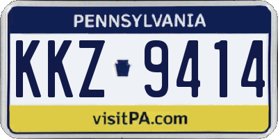 PA license plate KKZ9414