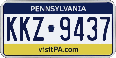PA license plate KKZ9437