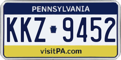 PA license plate KKZ9452