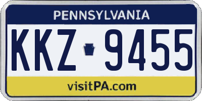 PA license plate KKZ9455