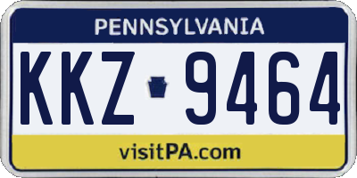 PA license plate KKZ9464