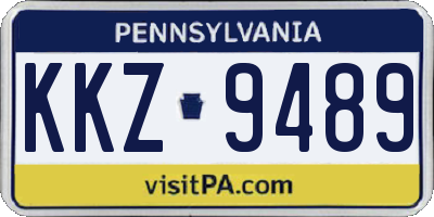 PA license plate KKZ9489