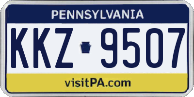 PA license plate KKZ9507