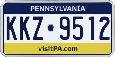 PA license plate KKZ9512