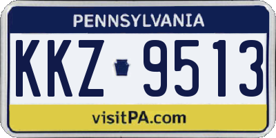 PA license plate KKZ9513