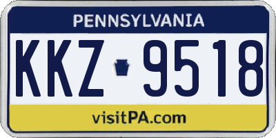 PA license plate KKZ9518