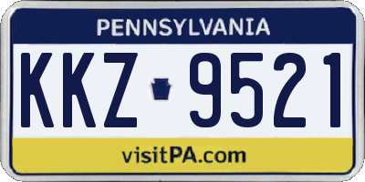 PA license plate KKZ9521