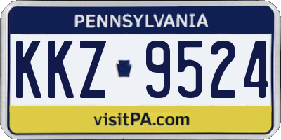 PA license plate KKZ9524