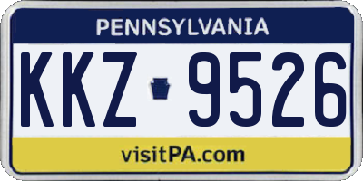 PA license plate KKZ9526