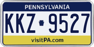 PA license plate KKZ9527