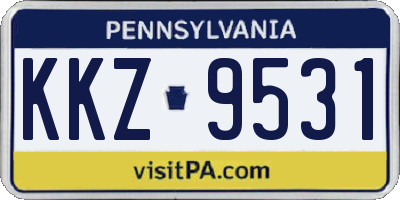 PA license plate KKZ9531