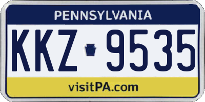 PA license plate KKZ9535