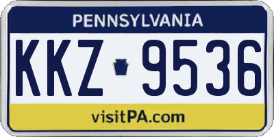 PA license plate KKZ9536