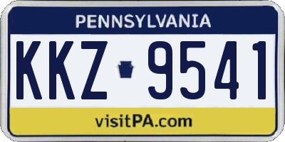 PA license plate KKZ9541