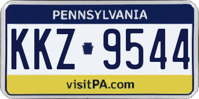 PA license plate KKZ9544