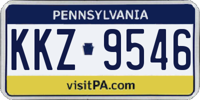 PA license plate KKZ9546