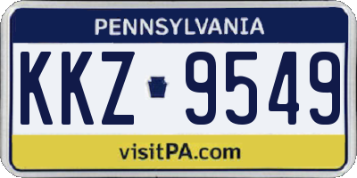 PA license plate KKZ9549