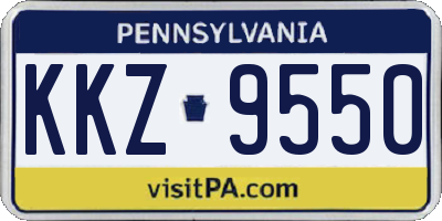 PA license plate KKZ9550