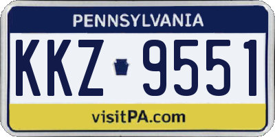 PA license plate KKZ9551