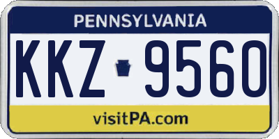 PA license plate KKZ9560