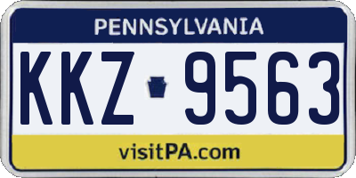 PA license plate KKZ9563