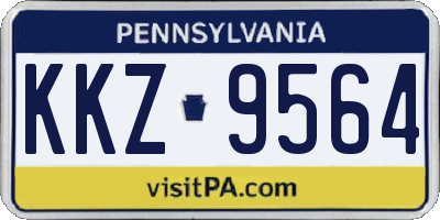 PA license plate KKZ9564