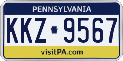 PA license plate KKZ9567