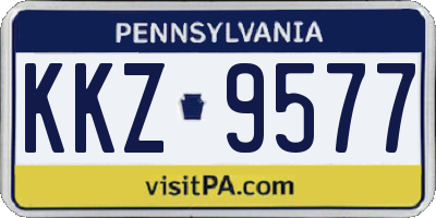 PA license plate KKZ9577