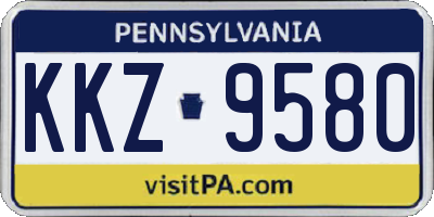 PA license plate KKZ9580