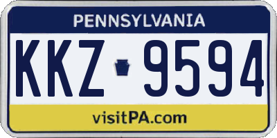 PA license plate KKZ9594
