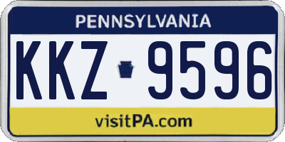 PA license plate KKZ9596