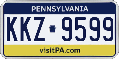 PA license plate KKZ9599