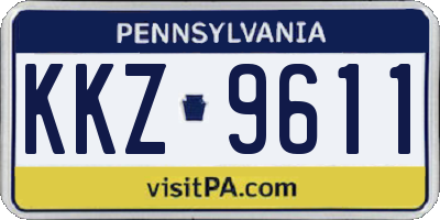 PA license plate KKZ9611