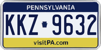 PA license plate KKZ9632