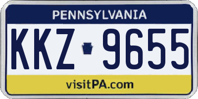 PA license plate KKZ9655