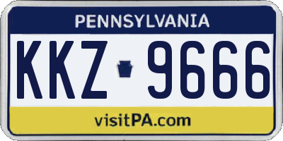 PA license plate KKZ9666