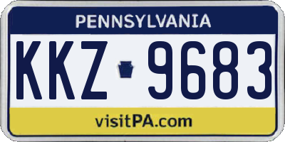 PA license plate KKZ9683