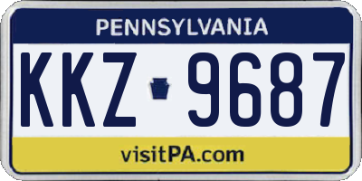 PA license plate KKZ9687