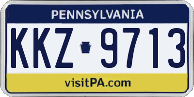 PA license plate KKZ9713