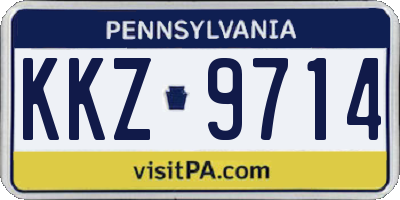PA license plate KKZ9714